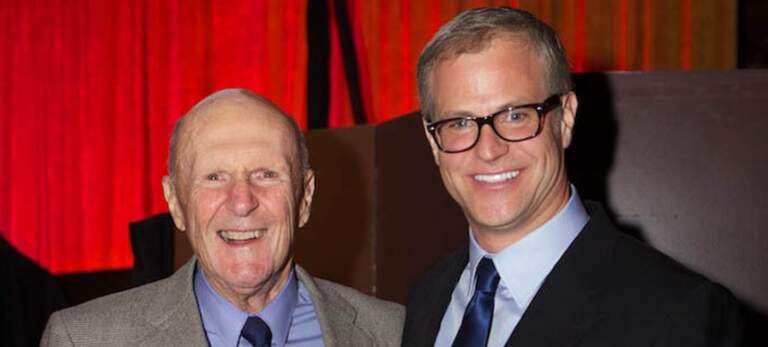 iMentor founder John Griffin (right) with his mentor, Julian Robertson.